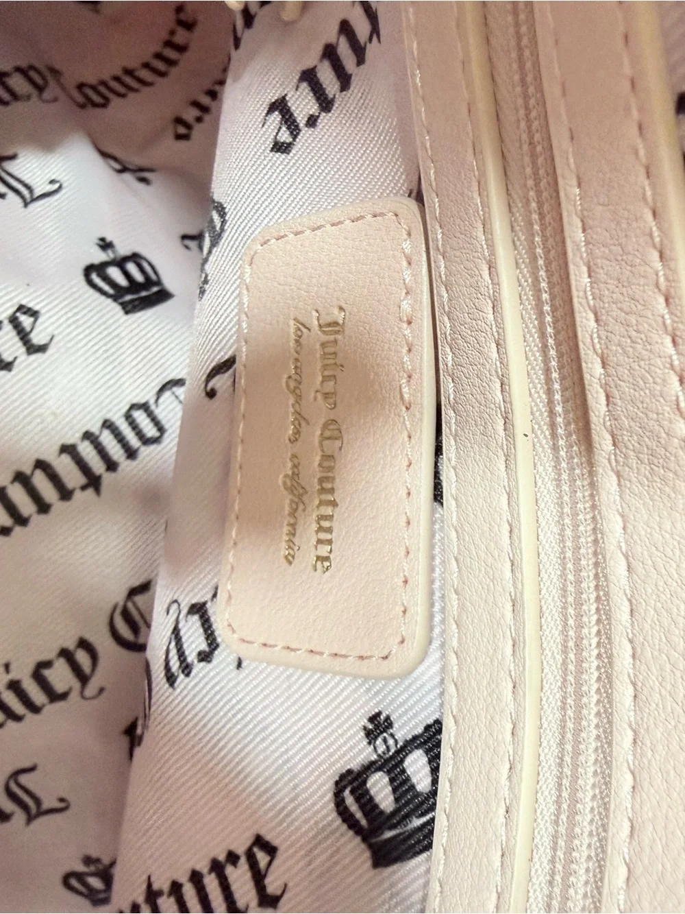 Juicy Couture Mint and Pink Tote with Ice Cream Charm